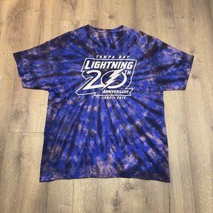 Tampa Bay Lightning 20th Anniversary NHL Tie Dye T-Shirt